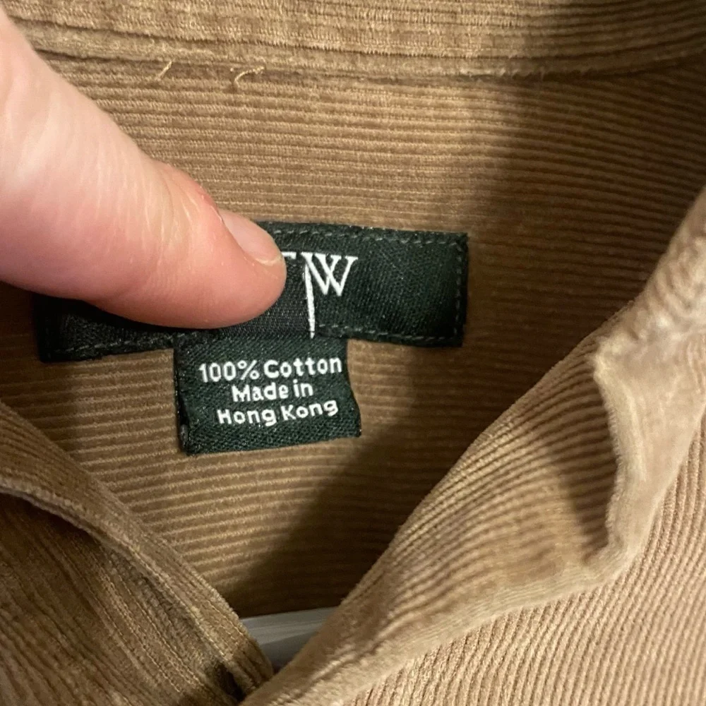 J. Crew Men's Brown Corduroy Button Down Shirt